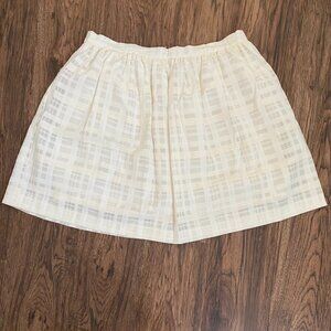 Tildon cream mini skirt Womens 10 layered feminine festival boho tulle date